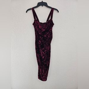 Crushed velvet sheath dress